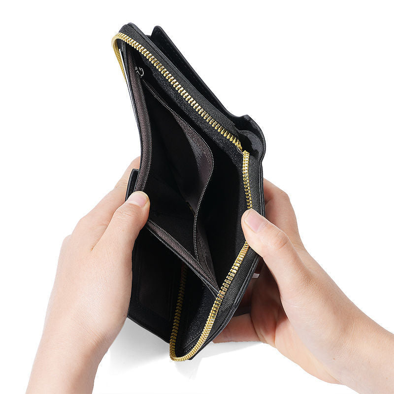 etroStar Leather Zipper Wallet