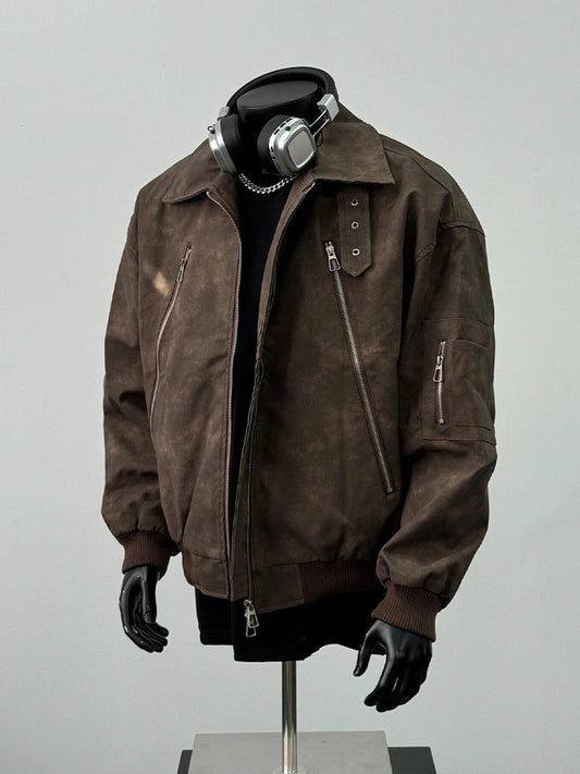 Shadowline Suede Bomber Ceket