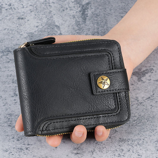 etroStar Leather Zipper Wallet
