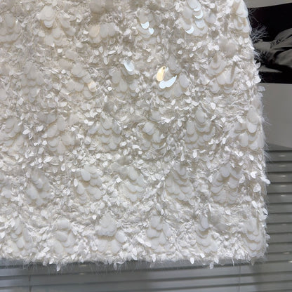 Textured Sequin Mini Skirt