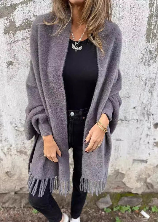 Cozy Fringe Knit Cardigan