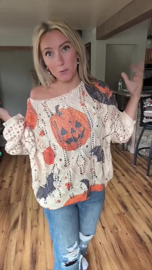 Harper Pumpkin Knit Sweater